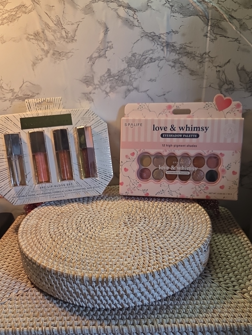 Alife Love & Whimsy Pink Eyeshadow Palette with Lip Gloss Set